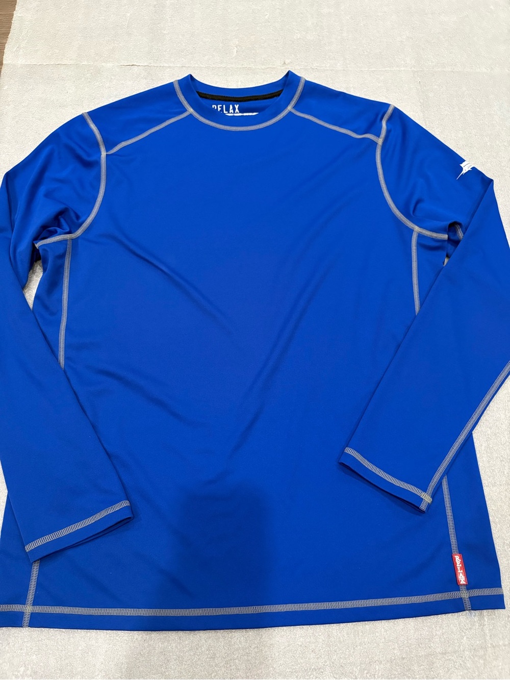 Tommy Bahama Royal Blue LS Rash Guard Relax Island Modern Fit UPF 30+